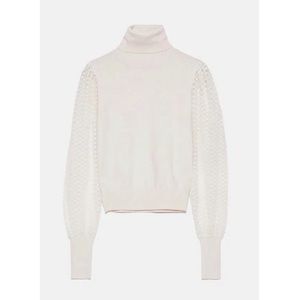 NWT Zara Sheer Sleeved Turtleneck
